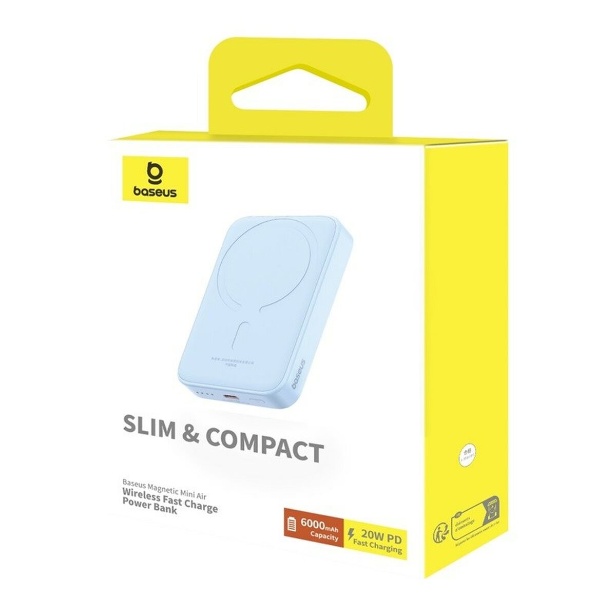 Powerbank Baseus P10059002313-00 Blå 6000 mAh finns hos Aktivcamping