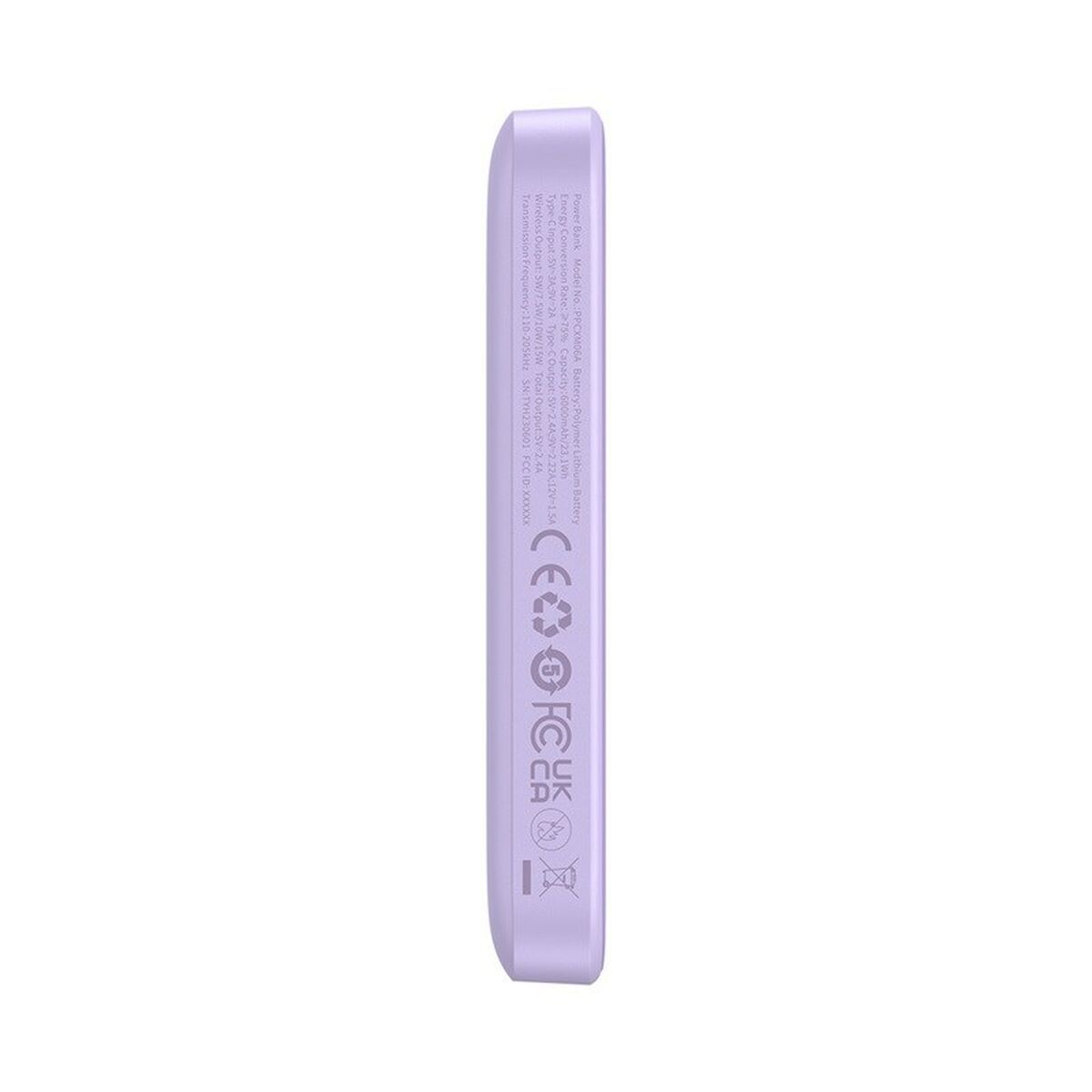 Powerbank Baseus P10059002513-00 Violett 6000 mAh - finns hos Aktivcamping