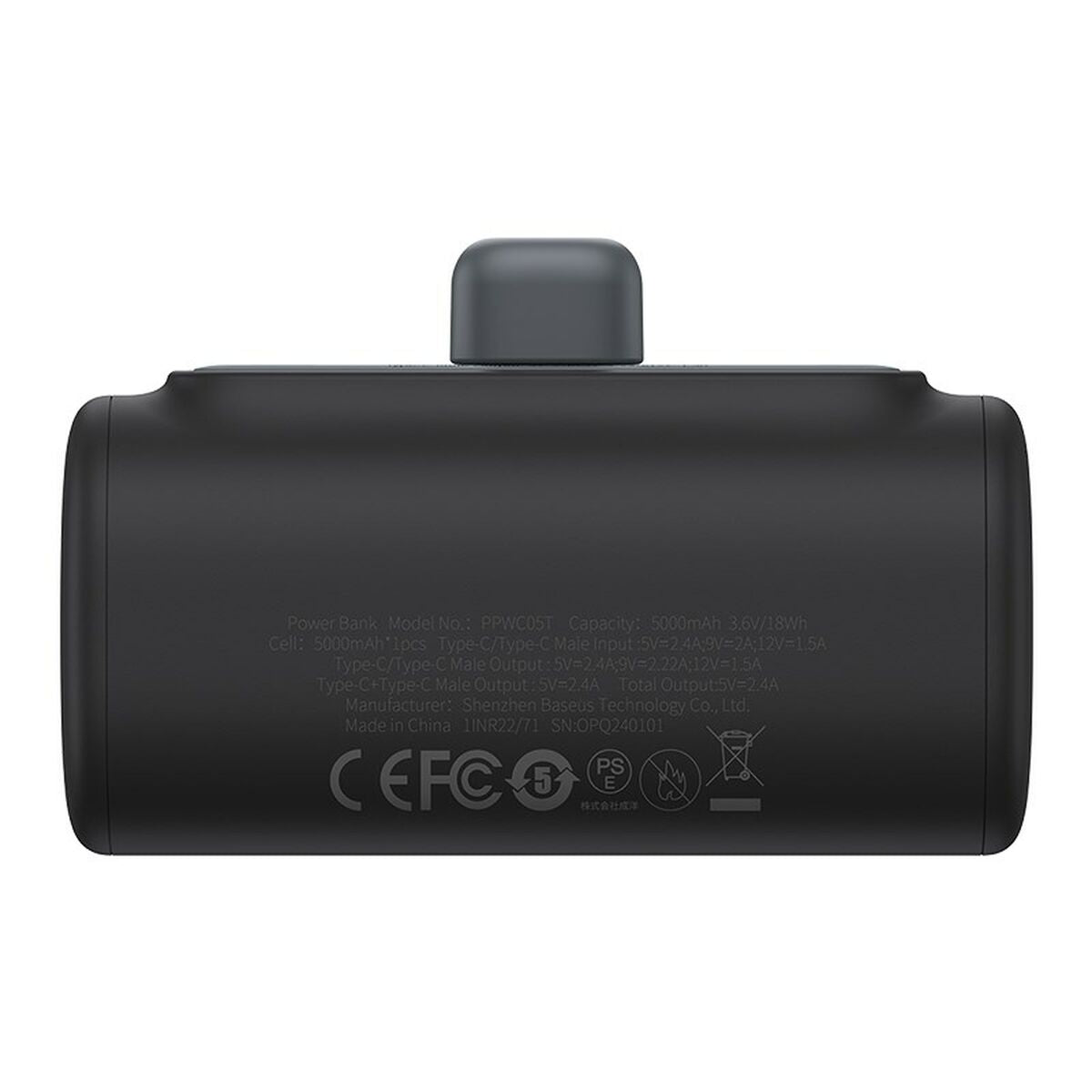 Powerbank Baseus P10068306113-00 Svart 5000 mAh finns hos Aktivcamping