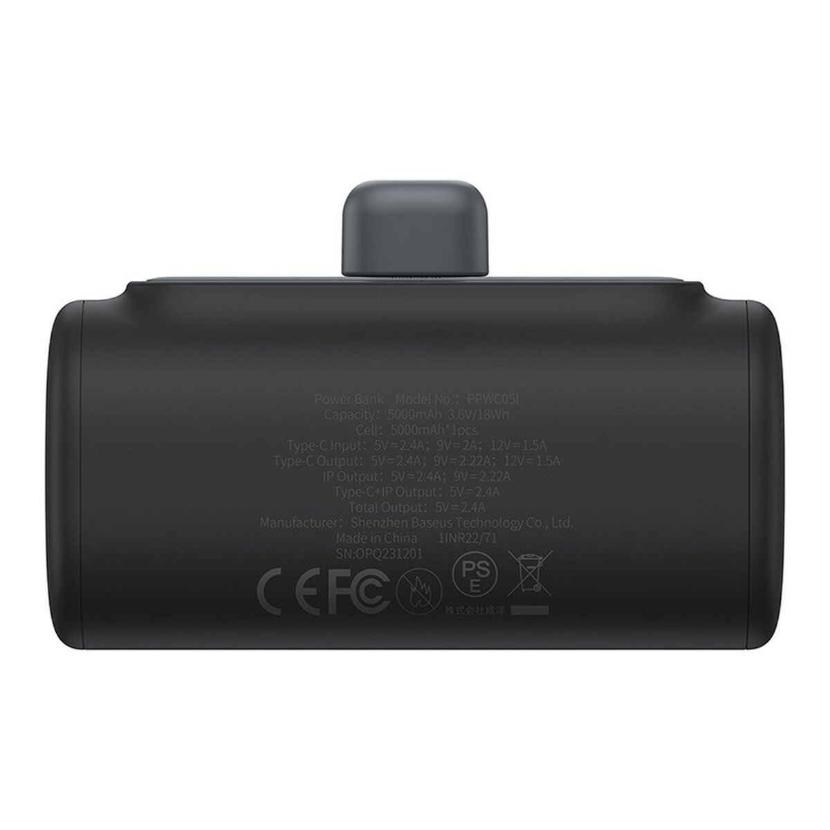 Powerbank Baseus P10068307113-00 Svart 5000 mAh finns hos Aktivcamping