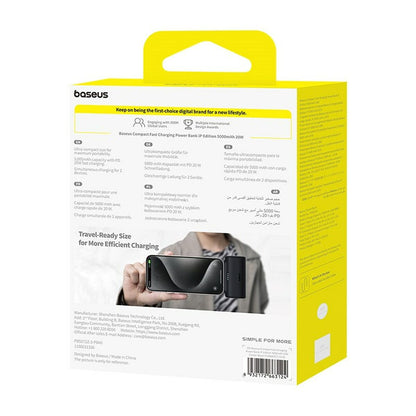 Powerbank Baseus P10068307113-00 Svart 5000 mAh finns hos Aktivcamping