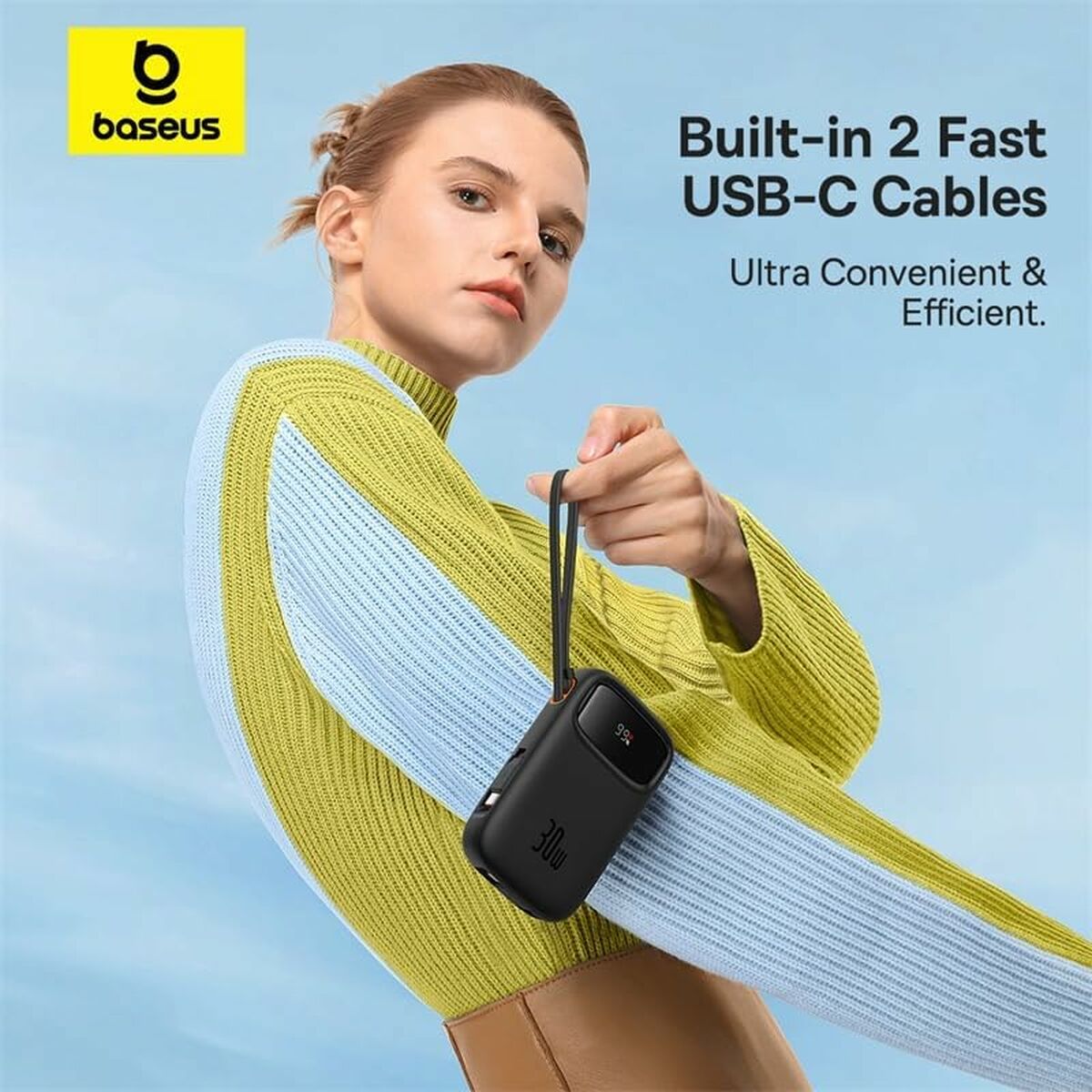 Powerbank Baseus Svart 10000 mAh finns hos Aktivcamping