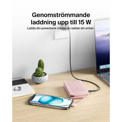 Powerbank Belkin BPB021HQPK Rosa 10000 mAh finns hos Aktivcamping