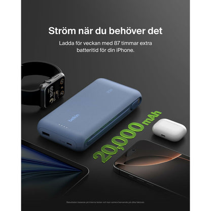Powerbank Belkin Blå 20000 mAh - finns hos Aktivcamping