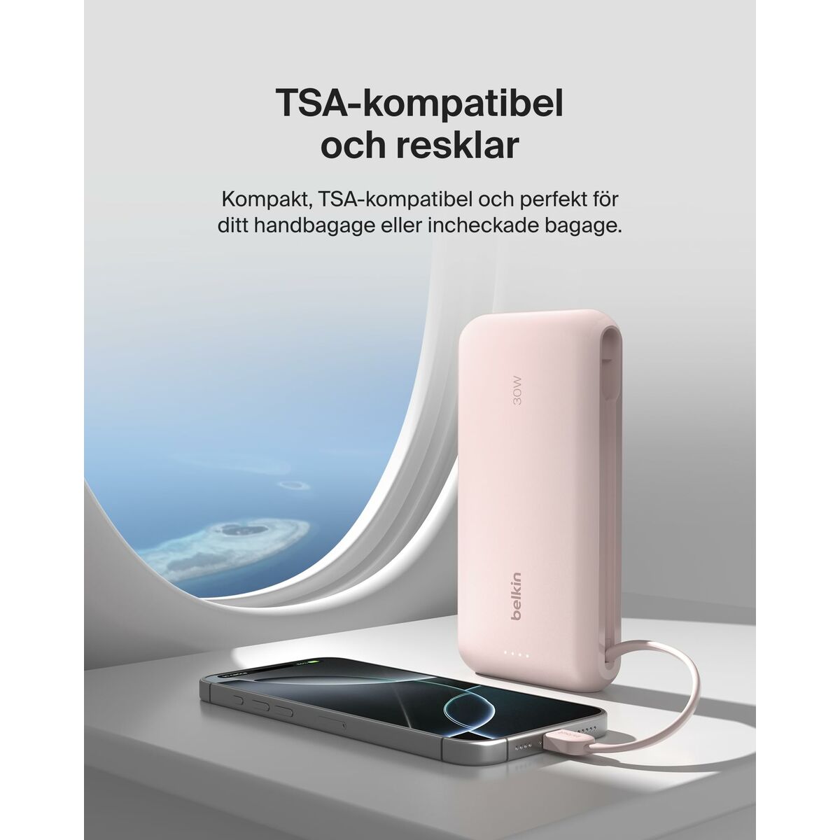 Powerbank Belkin Rosa 20000 mAh finns hos Aktivcamping
