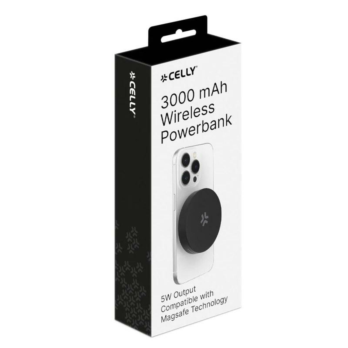 Powerbank Celly MAGPB3000BK Svart finns hos Aktivcamping