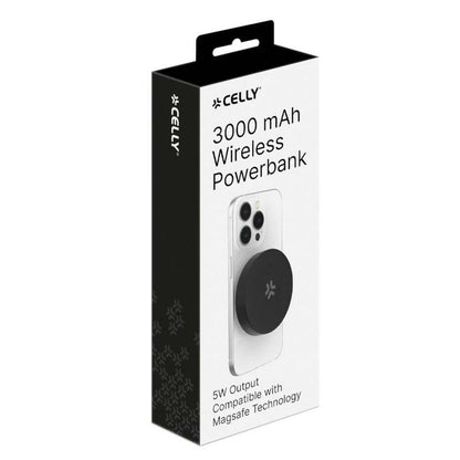 Powerbank Celly MAGPB3000BK Svart finns hos Aktivcamping