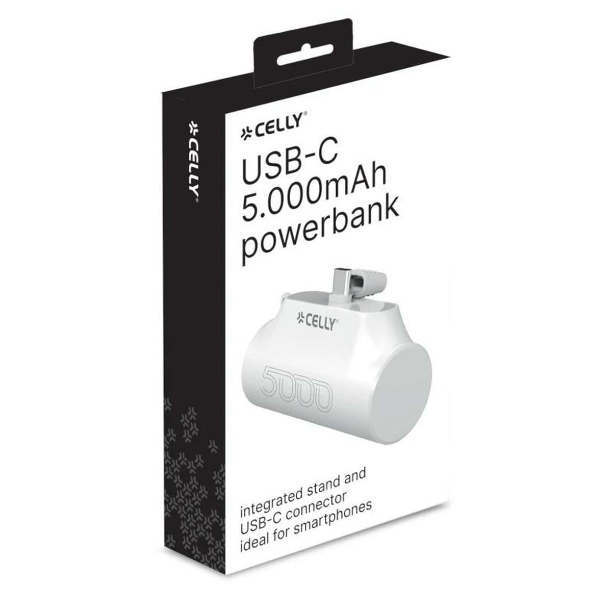 Powerbank Celly PBC5000WH Svart 5000 mAh finns hos Aktivcamping
