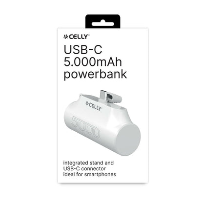 Powerbank Celly PBC5000WH Svart 5000 mAh finns hos Aktivcamping