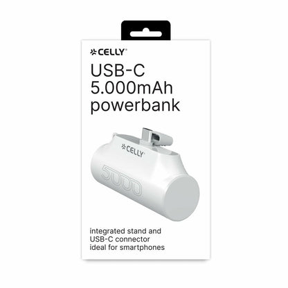 Powerbank Celly PBC5000WH Svart 5000 mAh finns hos Aktivcamping