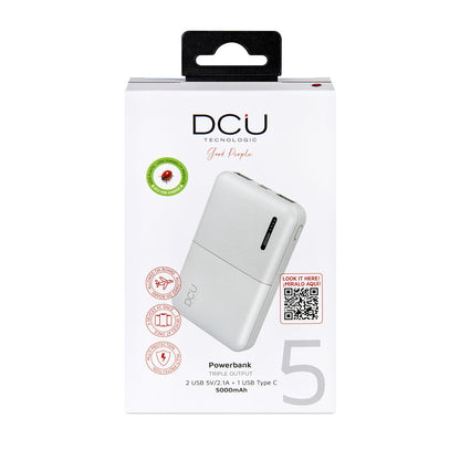 Powerbank DCU 34155002 Vit 5000 mAh finns hos Aktivcamping