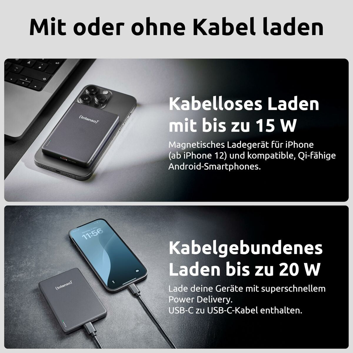 Powerbank INTENSO MW5000 5000 mAh Grå finns hos Aktivcamping
