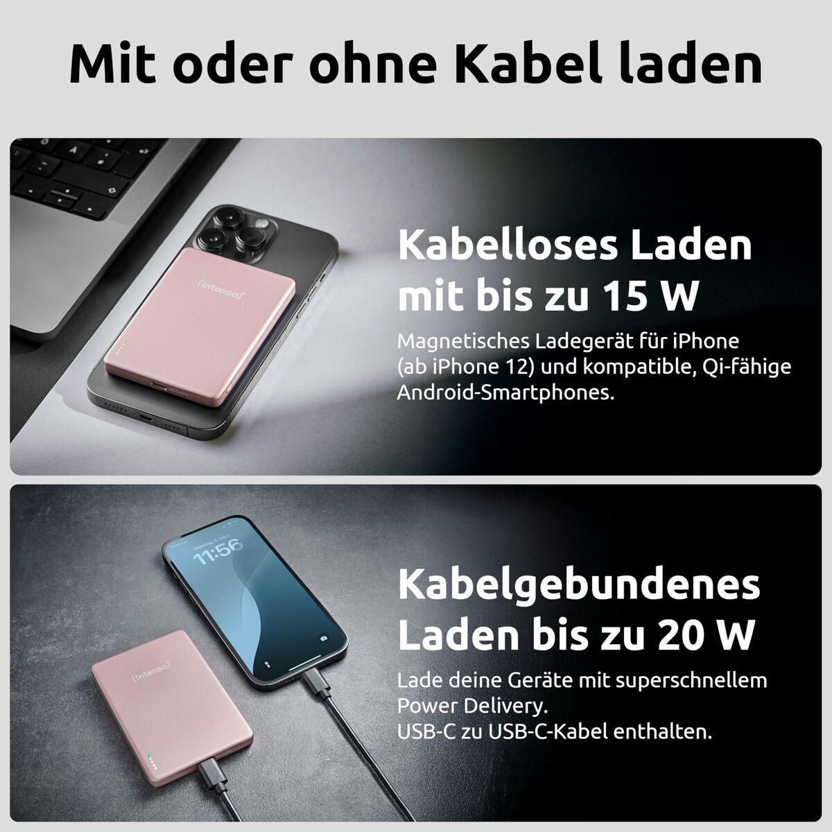 Powerbank INTENSO MW5000 5000 mAh Rosa - finns hos Aktivcamping