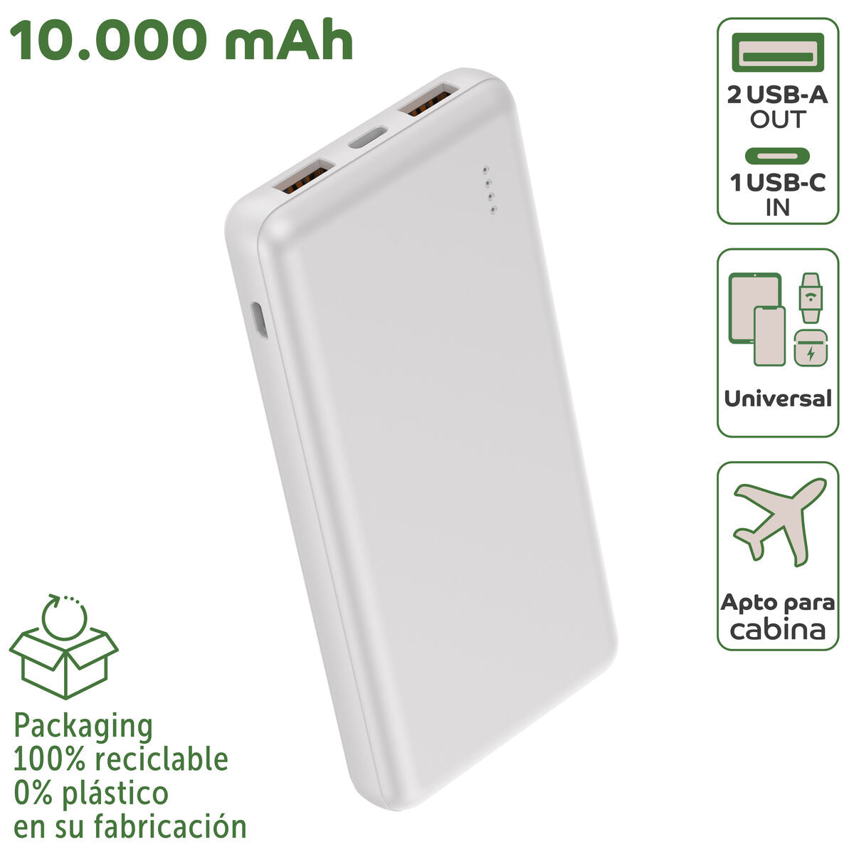 Powerbank Myway Vit 10000 mAh finns hos Aktivcamping