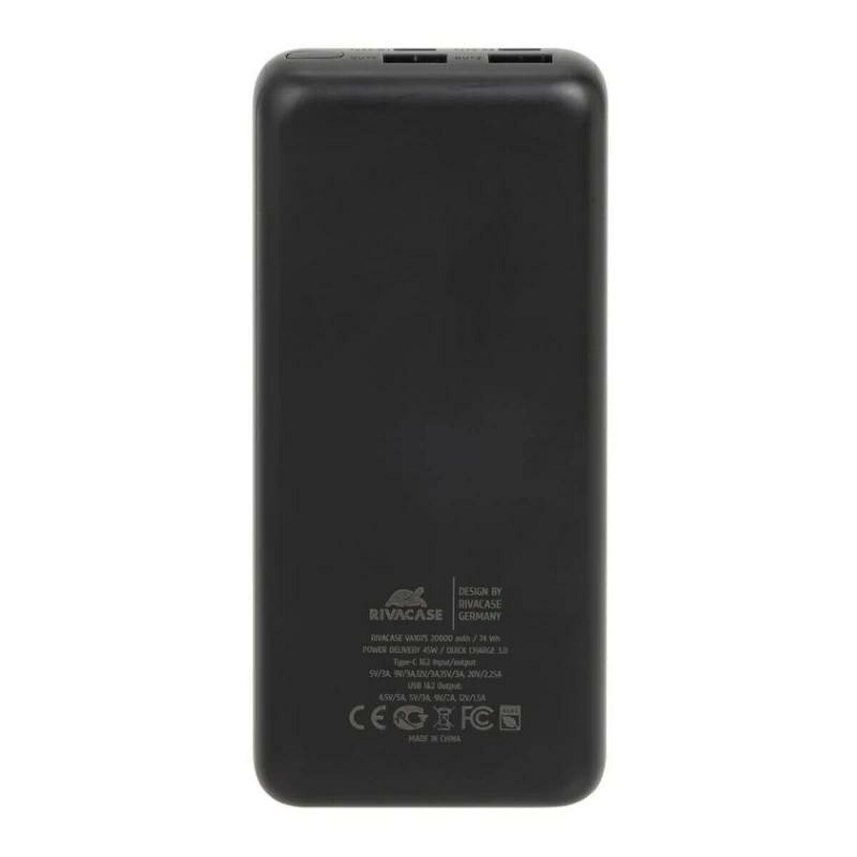 Powerbank Rivacase VA1075 Svart 20000 mAh finns hos Aktivcamping