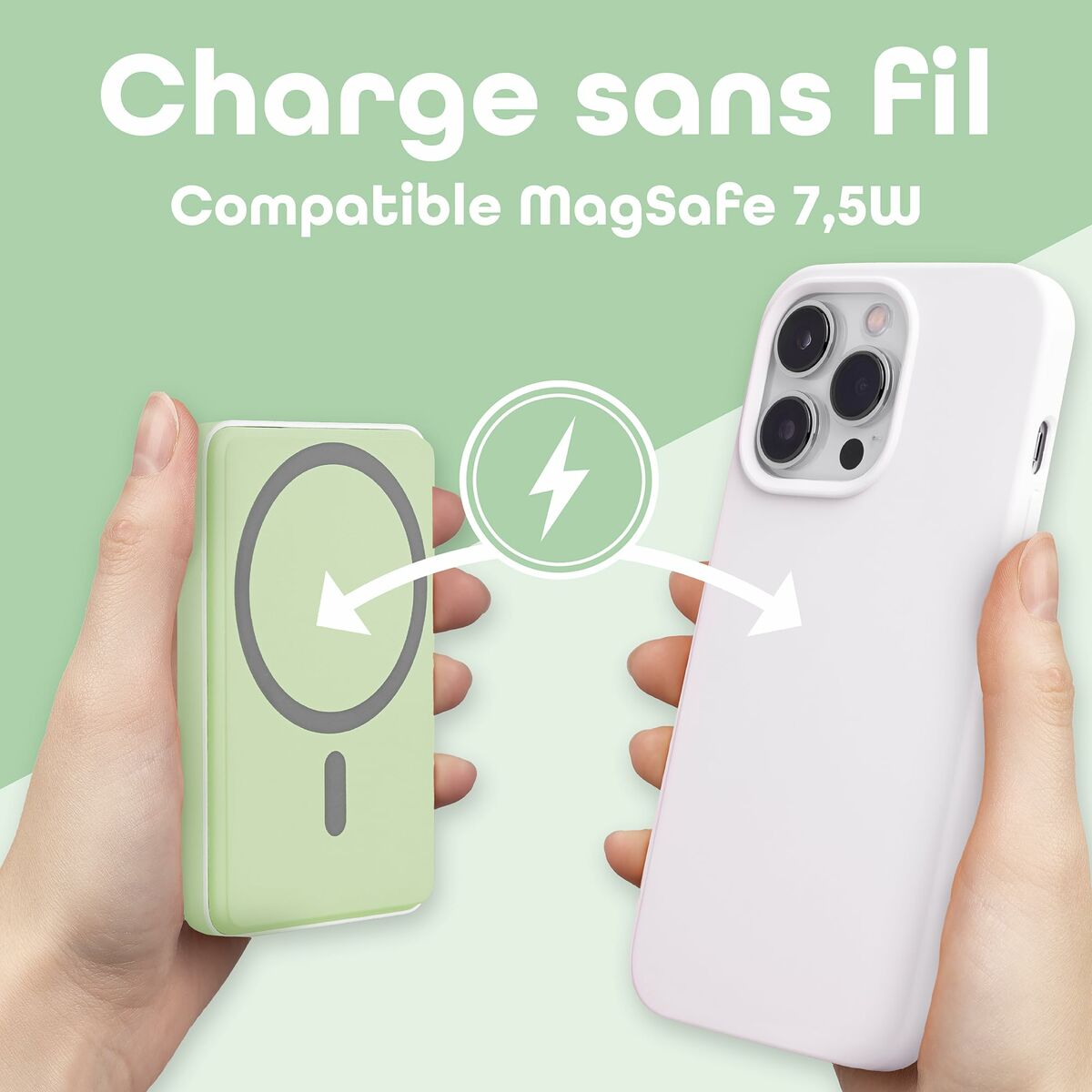 Powerbank T'NB PBUMAG5GR Grön 5000 mAh Magsafe - finns hos Aktivcamping