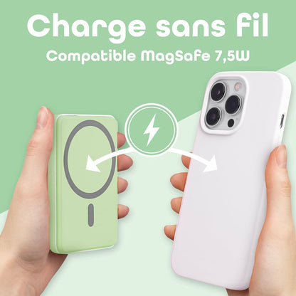 Powerbank T'NB PBUMAG5GR Grön 5000 mAh Magsafe - finns hos Aktivcamping