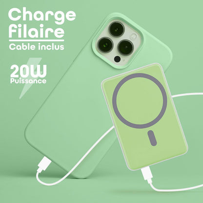 Powerbank T'NB PBUMAG5GR Grön 5000 mAh Magsafe - finns hos Aktivcamping