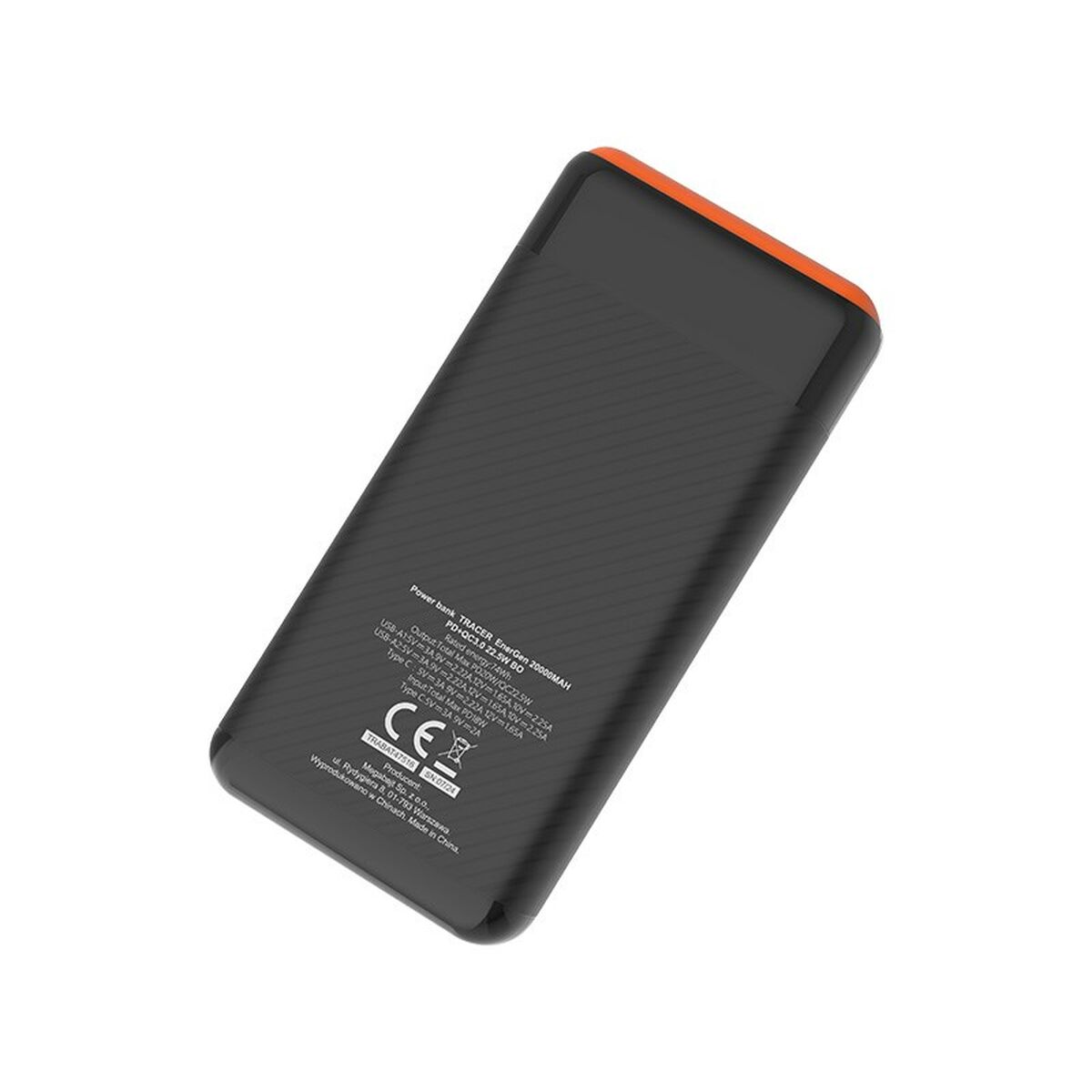 Powerbank Tracer TRABAT47516 Svart Orange 20000 mAh 74 WH finns hos Aktivcamping