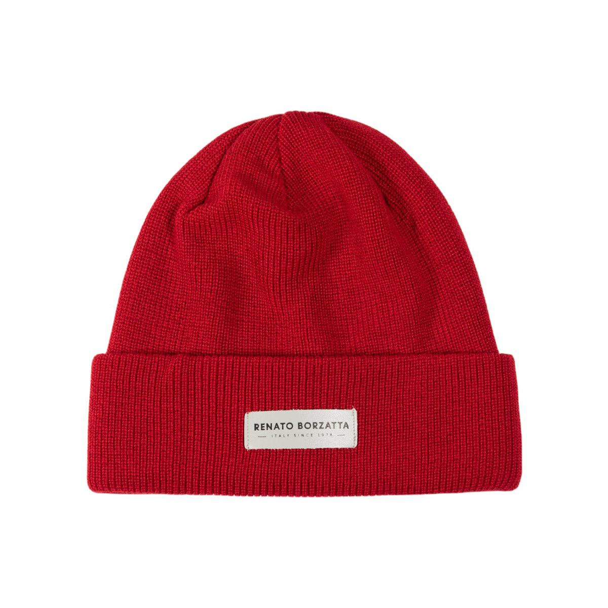 MONVISO Dubbel Lager Stickad Mössa Röd Italien Unisex RB5001V