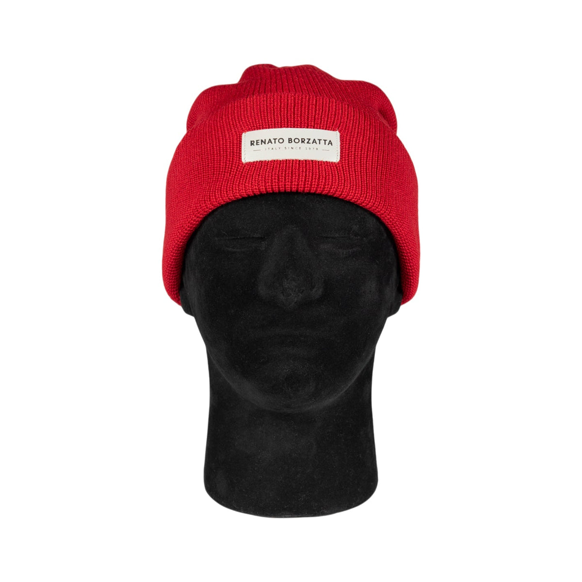 MONVISO Dubbel Lager Stickad Mössa Röd Italien Unisex RB5001V