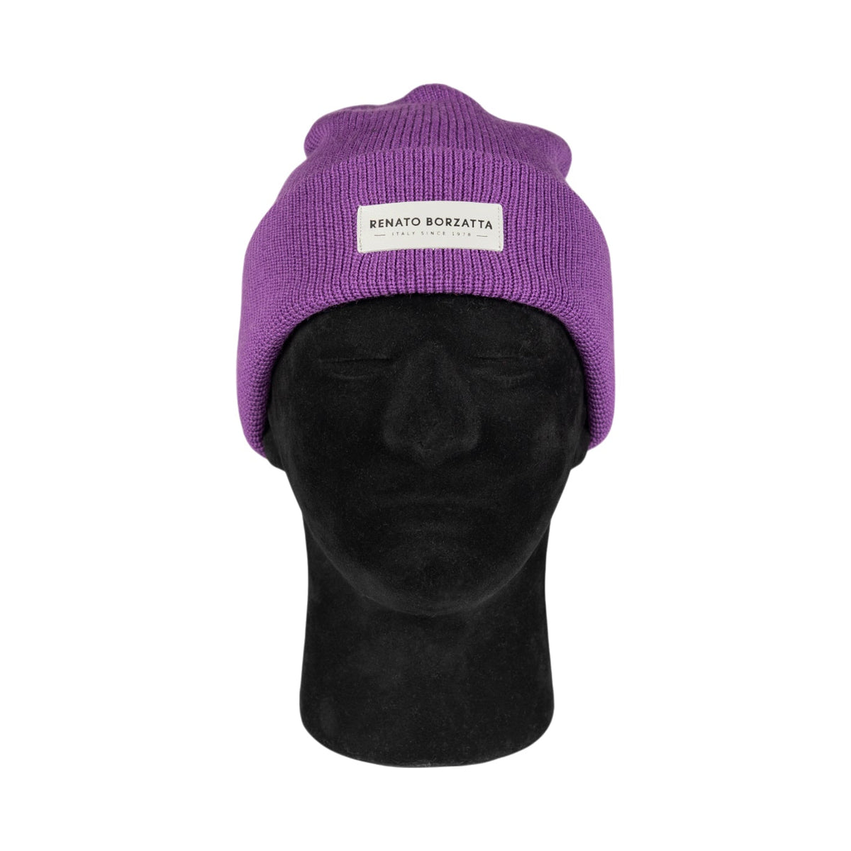 MONVISO Dubbel Lagervirkad Mössa i Ull Made in Italy Lila One Size RB5001Y