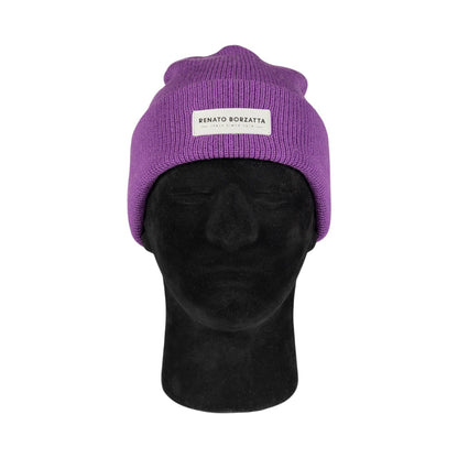 MONVISO Dubbel Lagervirkad Mössa i Ull Made in Italy Lila One Size RB5001Y