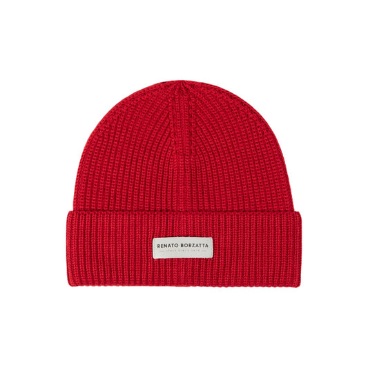CERVINO Röd Stickad Ullmössa Mix Made in Italy Unisex RB5003V