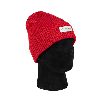 CERVINO Röd Stickad Ullmössa Mix Made in Italy Unisex RB5003V
