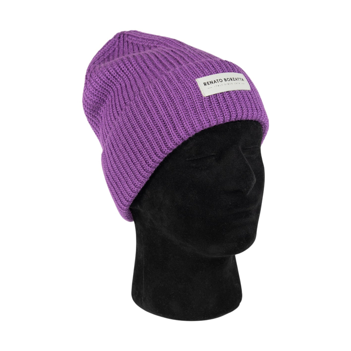 CERVINO Mjukstickad Mössa i Blandull Lila One Size Made in Italy RB5003Y