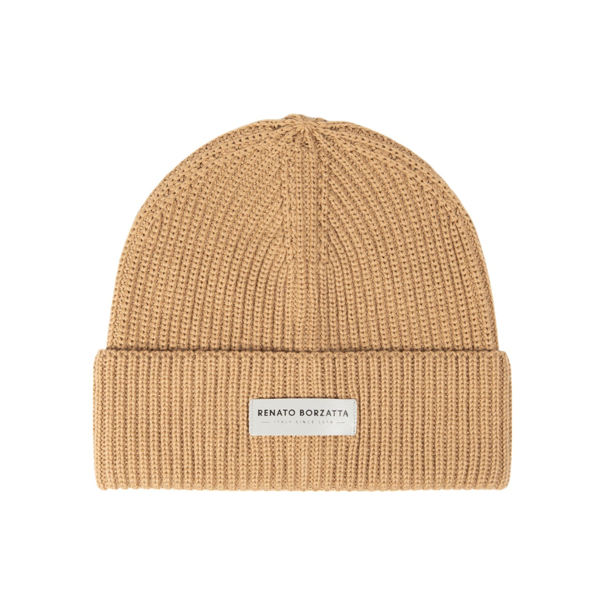 CERVINO Camel Wool Knit Mössa Made in Italy One Size RB5003Z