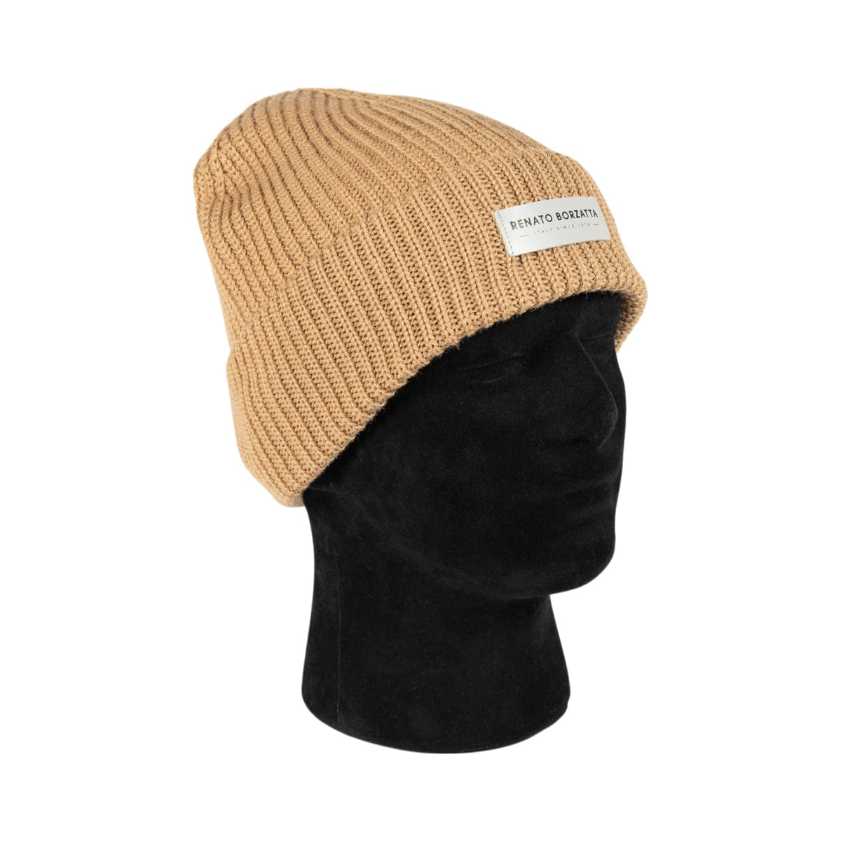 CERVINO Camel Wool Knit Mössa Made in Italy One Size RB5003Z
