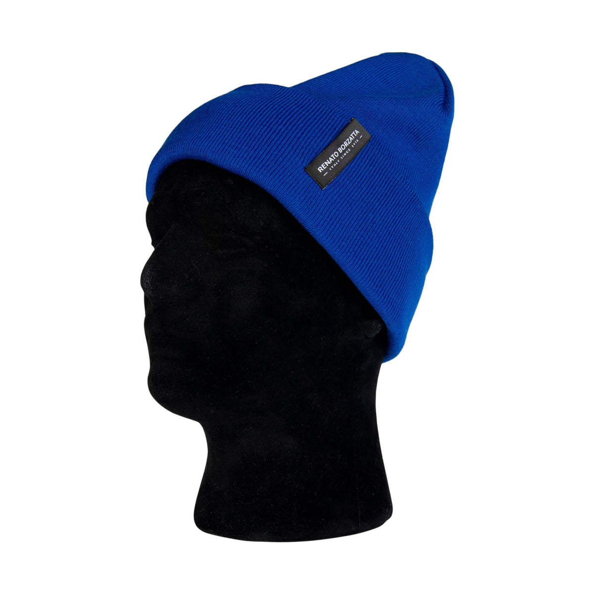 CIMONE Unisex Stickad Mössa Ullblandning Royal Blue Made in Italy finns hos Aktivcamping