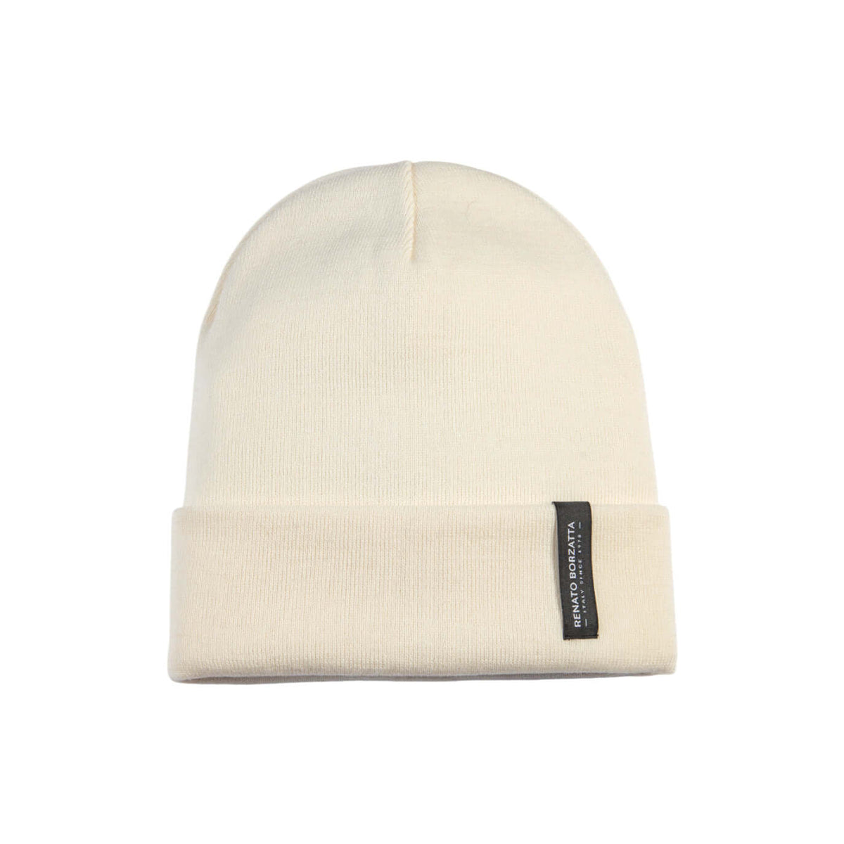 CIMONE Unisex stickad mössa i ullblandning mjölkfärgad Made in Italy finns hos Aktivcamping