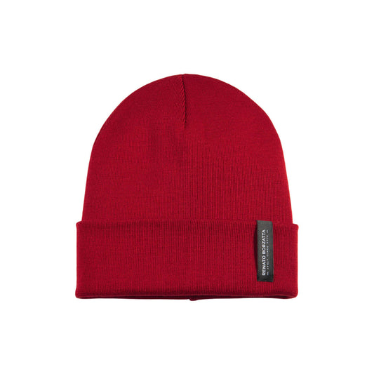CIMONE Unisex Stickad Mössa Ullblandning Fire Red Made in Italy finns hos Aktivcamping