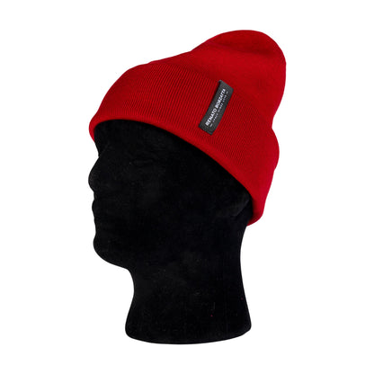 CIMONE Unisex Stickad Mössa Ullblandning Fire Red Made in Italy