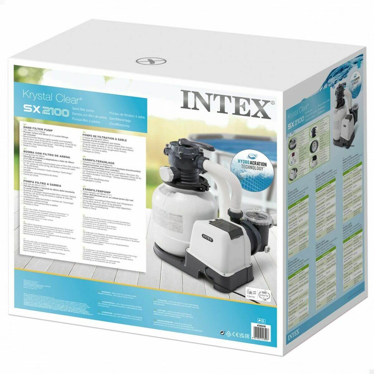 Reningsverk för simbassäng Intex Kristal Clear 37800 L - finns hos Aktivcamping