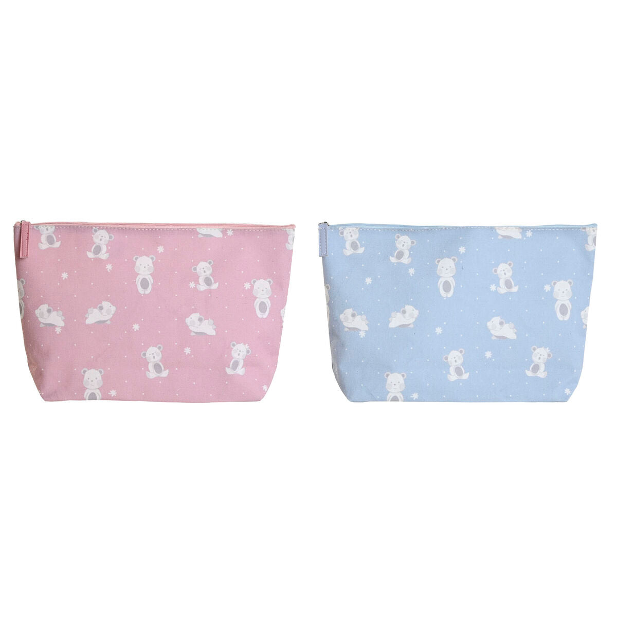 Resenecessär DKD Home Decor Blå Rosa polialgodon osos 33 x 8 x 21 cm (2 antal) - finns hos Aktivcamping