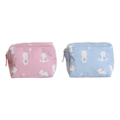 Resenecessär DKD Home Decor Blå Vit Grön Rosa polialgodon osos 15 x 6 x 12 cm (2 antal) finns hos Aktivcamping