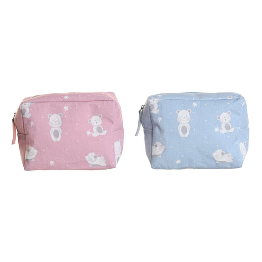 Resenecessär DKD Home Decor Blå Vit Grön Rosa polialgodon osos 15 x 6 x 12 cm (2 antal) finns hos Aktivcamping