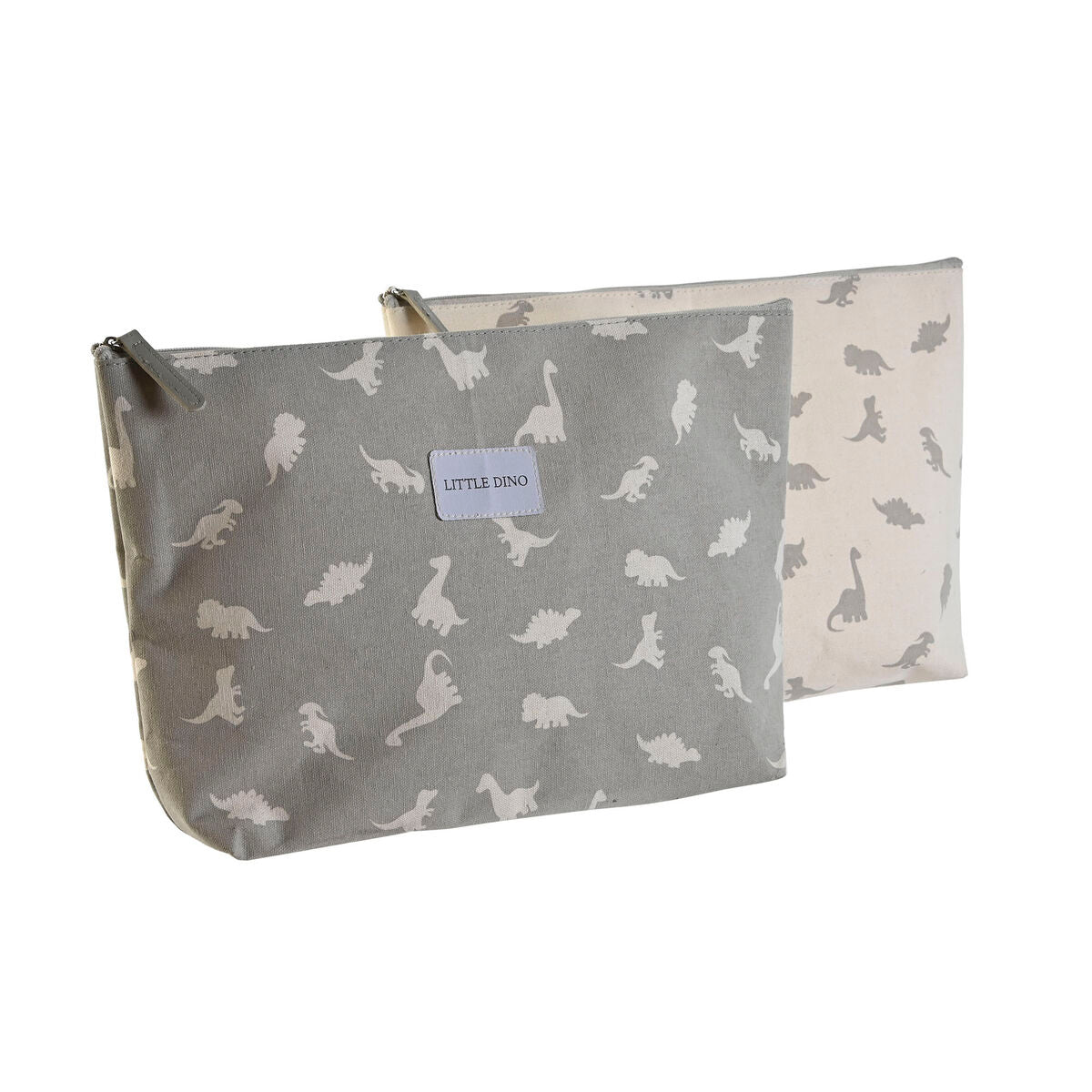 Resenecessär DKD Home Decor Vit Grå Bomull 33 x 8 x 21 cm (2 antal) - finns hos Aktivcamping