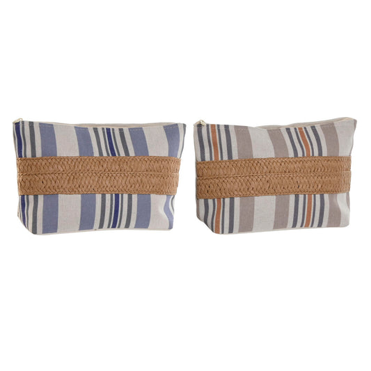 Resenecessär Home ESPRIT Beige Lila 25 x 7 x 15 cm (2 antal) finns hos Aktivcamping