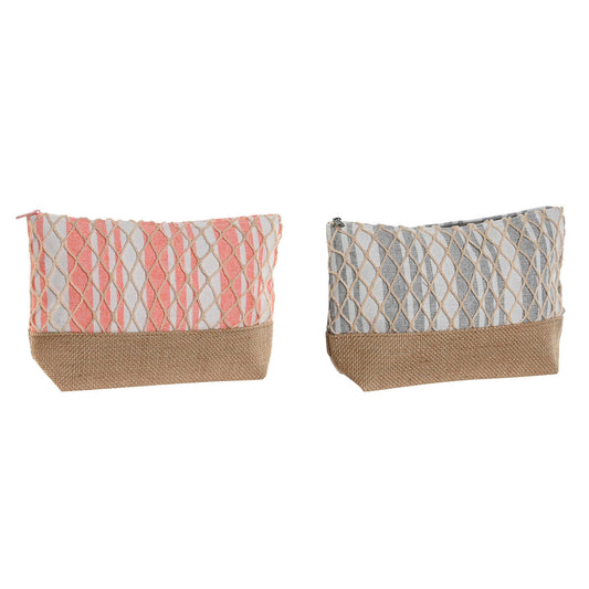 Resenecessär Home ESPRIT Grå Korall 25 x 7 x 15 cm (2 antal) finns hos Aktivcamping