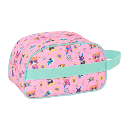 Resenecessär SuperKitties Rosa Turkos 26 x 15 x 12 cm - finns hos Aktivcamping