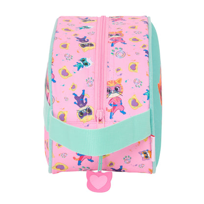 Resenecessär SuperKitties Rosa Turkos 26 x 15 x 12 cm - finns hos Aktivcamping