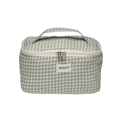 Resenecessär Versa Vichy Grön Polyester Textil 12 x 12 x 20 cm finns hos Aktivcamping