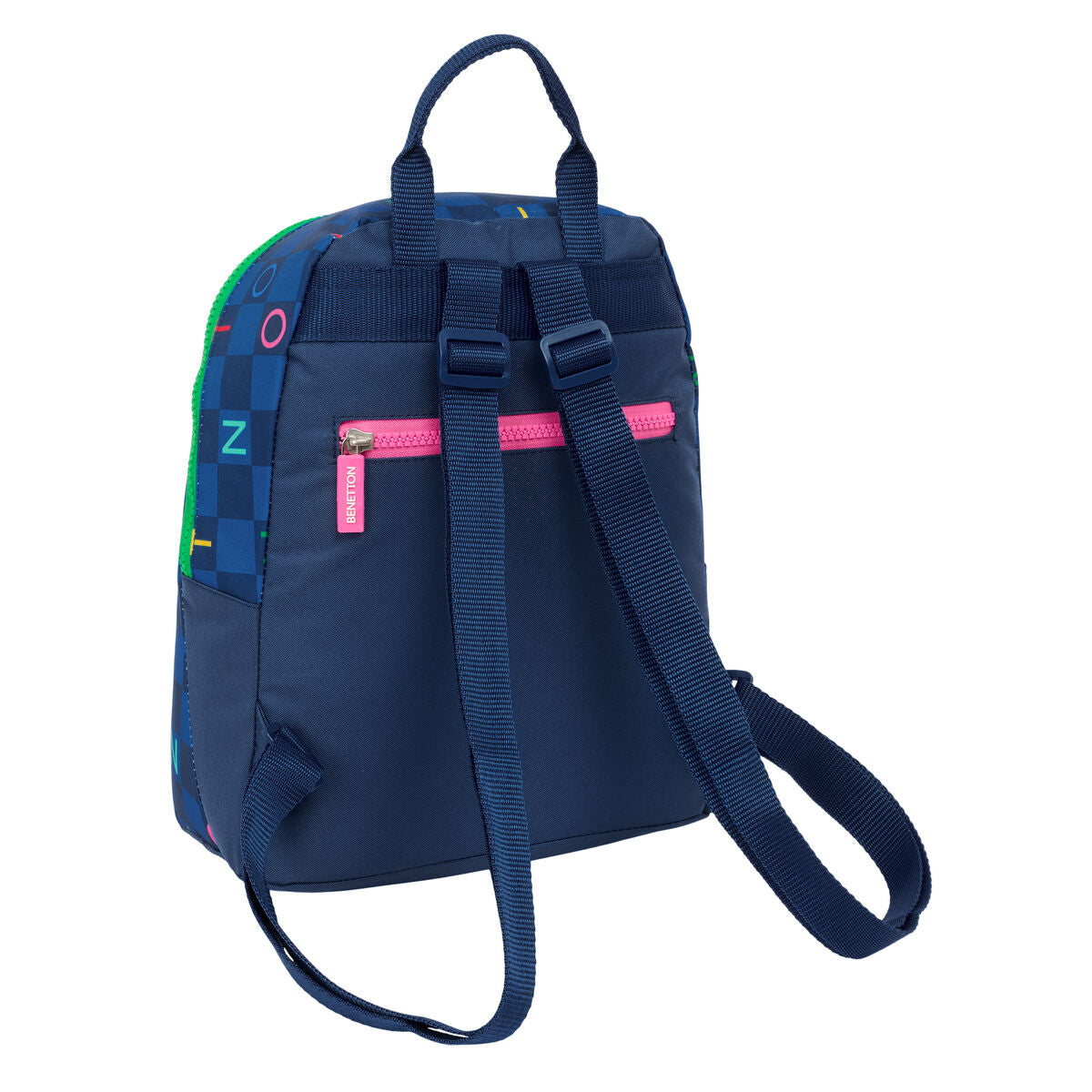 Ryggsäck Benetton Damero Marinblå 25 x 30 x 13 cm finns hos Aktivcamping