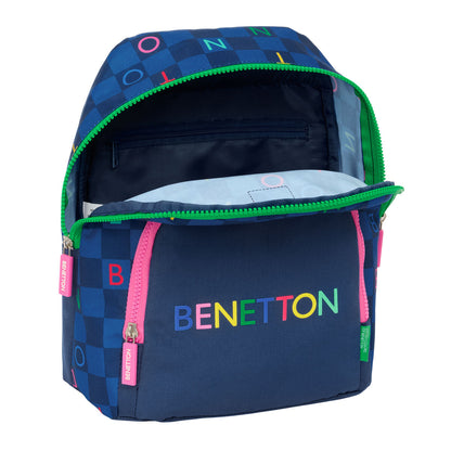 Ryggsäck Benetton Damero Marinblå 25 x 30 x 13 cm finns hos Aktivcamping