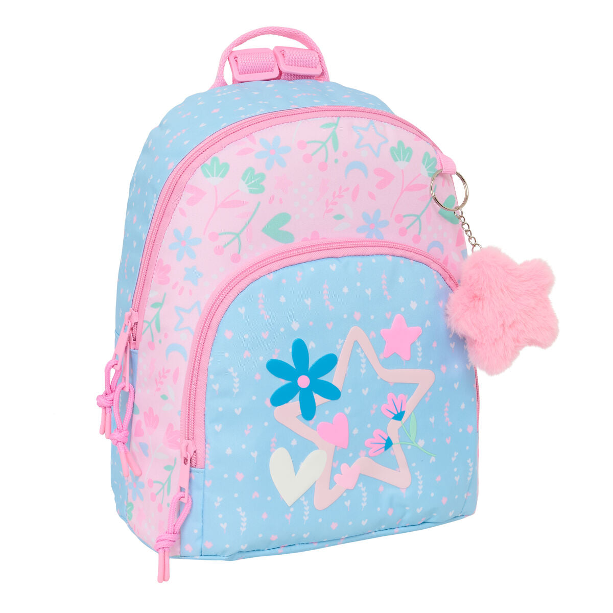 Ryggsäck BlackFit8 Smile Rosa Ljusblå 25 x 30 x 13 cm Mini finns hos Aktivcamping
