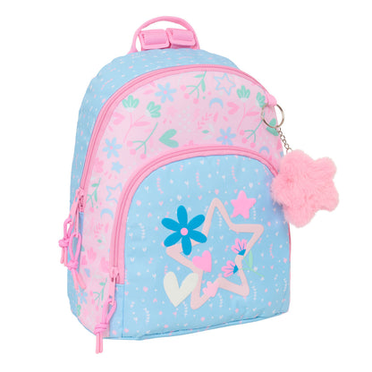 Ryggsäck BlackFit8 Smile Rosa Ljusblå 25 x 30 x 13 cm Mini finns hos Aktivcamping